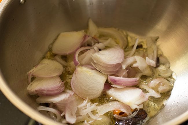 onions for Lucknowi biryani recipe