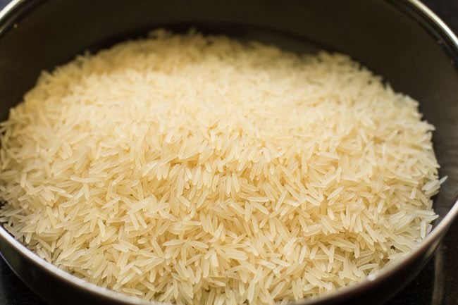 rice for preparing Awadhi biryani recipe