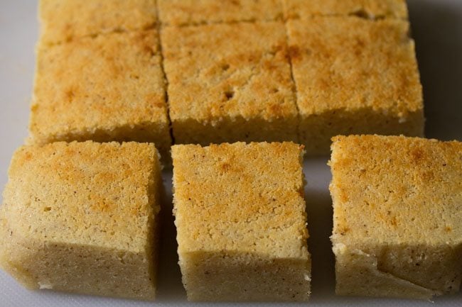 rava cake slices