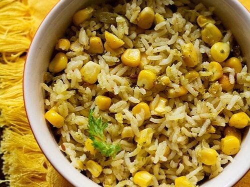 sweet corn pulao recipe