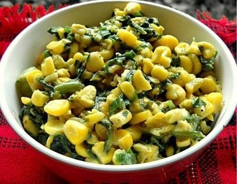 corn spinach recipe