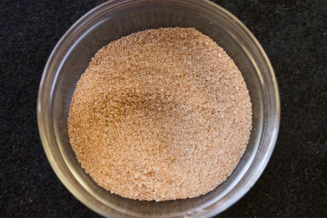 sugar and cinnamon mixture in bowl