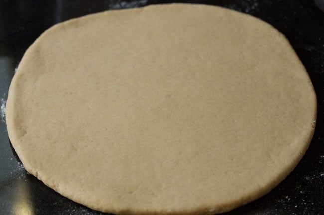 dough rolled evenly