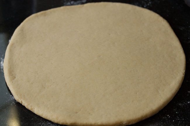 dough rolled evenly