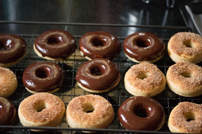 Donut Recipe   Chocolate Donut   Eggless Donut - 32