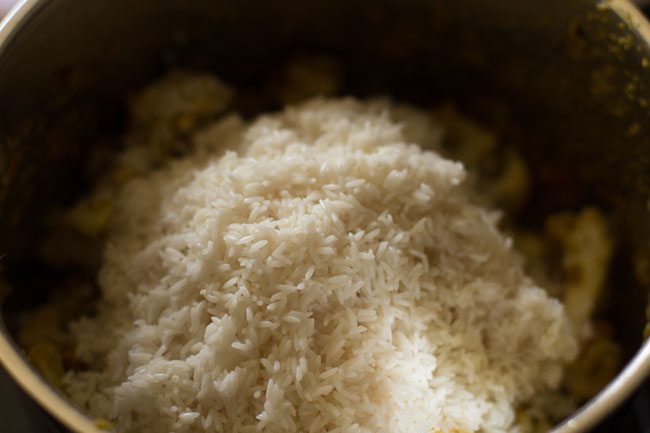 rice for preparing gobi biryani recipe