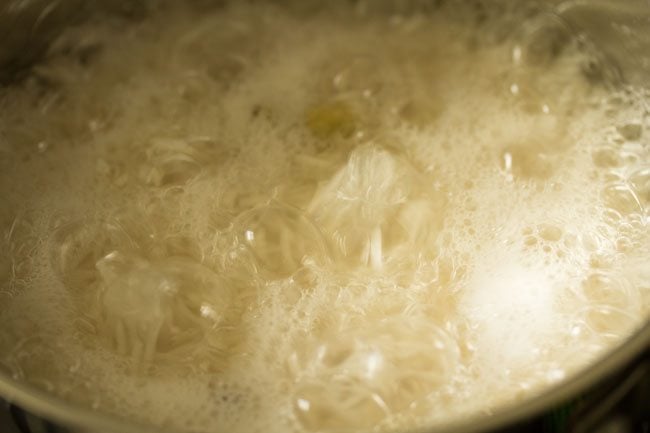 simmering rice 