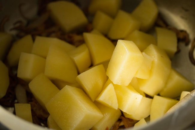 potatoes added too pressure cooker