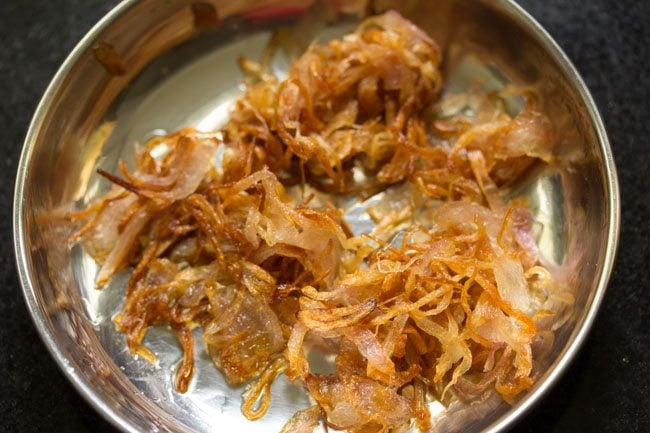 onions for Kolkata veg biryani recipe