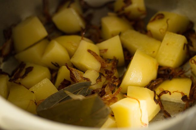 potatoes for Kolkata veg biryani recipe