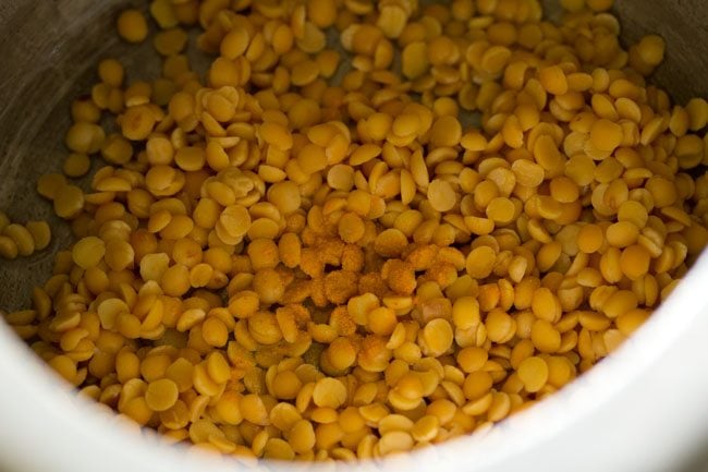 cooking dal for mysore rasam