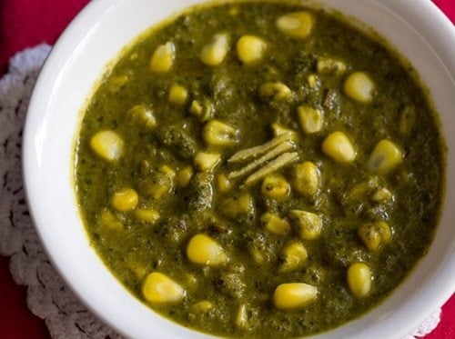 palak corn recipe