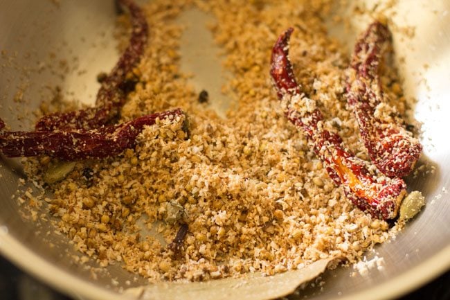 dry roasting desiccated coconut