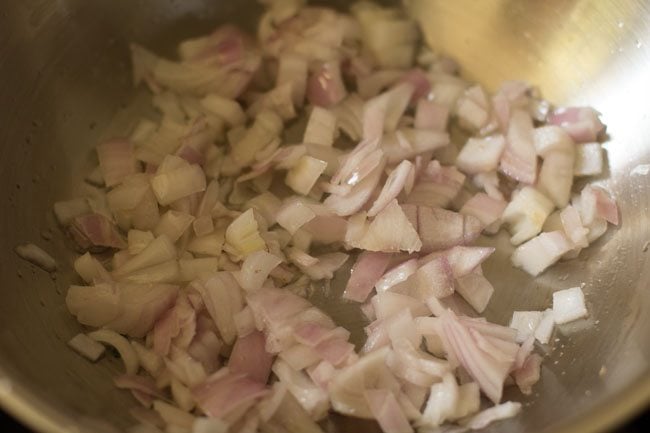 sauteing onions 