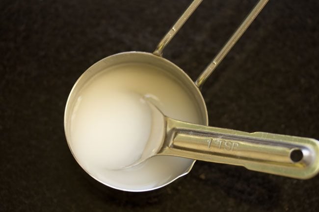 cornflour with water in a small bowl