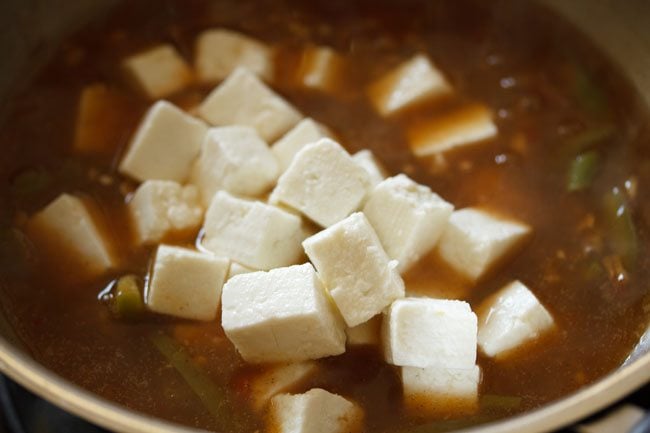 paneer cubes added