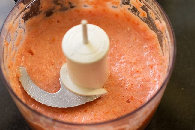 tomatoes puree in a food processor