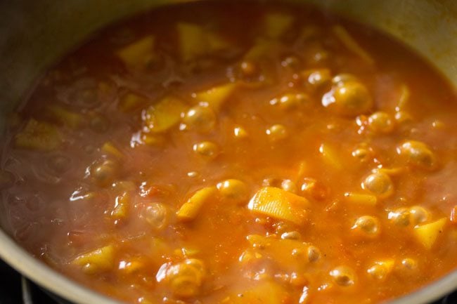 potato curry ready to be served