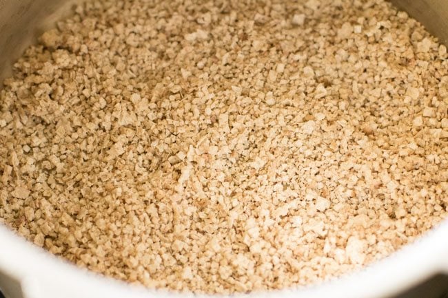 salt spread in a pressure cooker. 