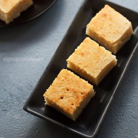 rava cake recipe, coconut cake recipe, goan baath cake recipe