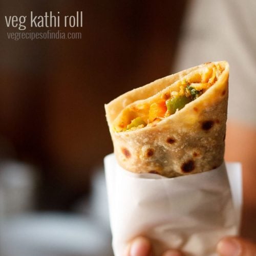 kathi roll, veg kathi roll recipe