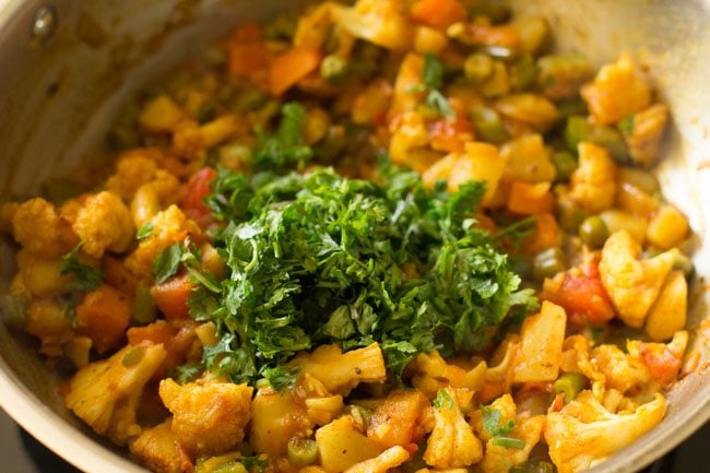 veggie stuffing for making veg kathi rolls recipe