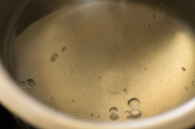 heating water in a pan