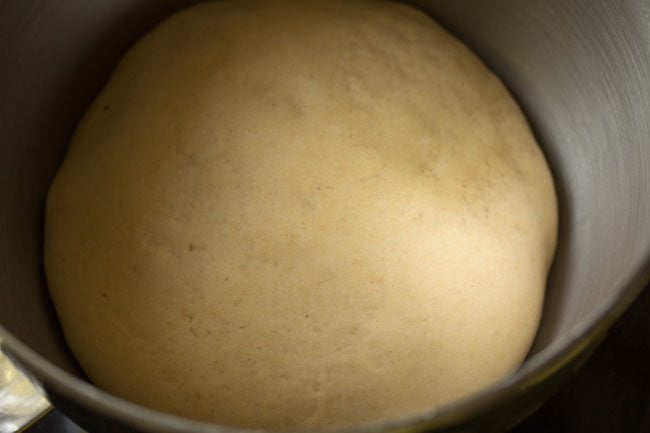 whole wheat pizza dough has doubled in size.