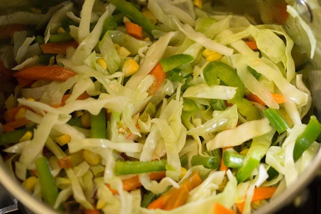 veggies for preparing 5 spice rice recipe