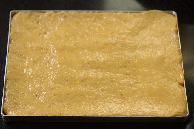 cooled 7 cup burfi mixture