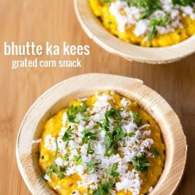 bhutte ka kees served in bowl.