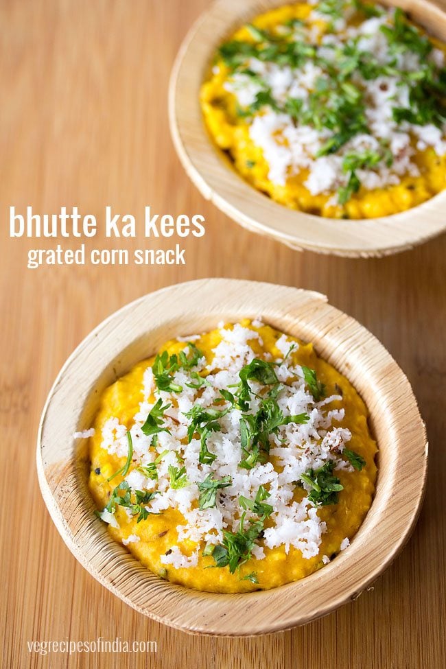 bhutte ka kees served in bowl.