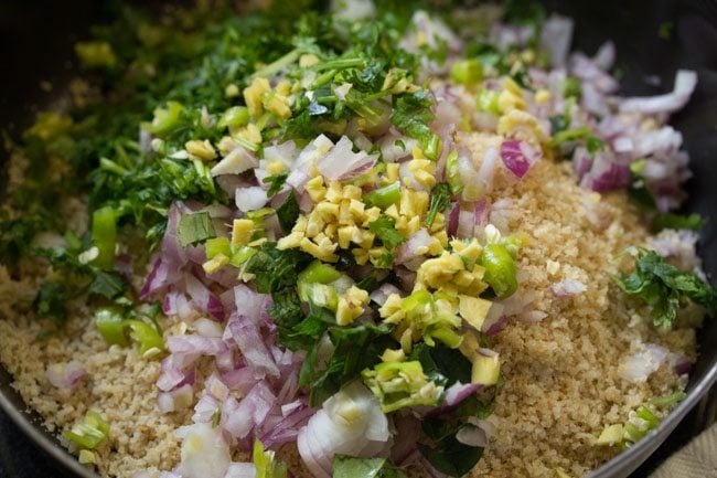 onion ginger curry leaves added