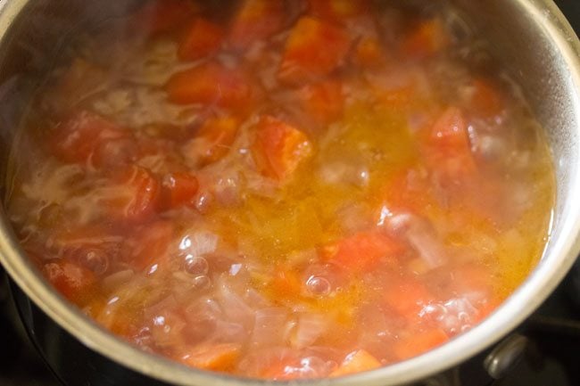 carrot ginger soup simmering. 