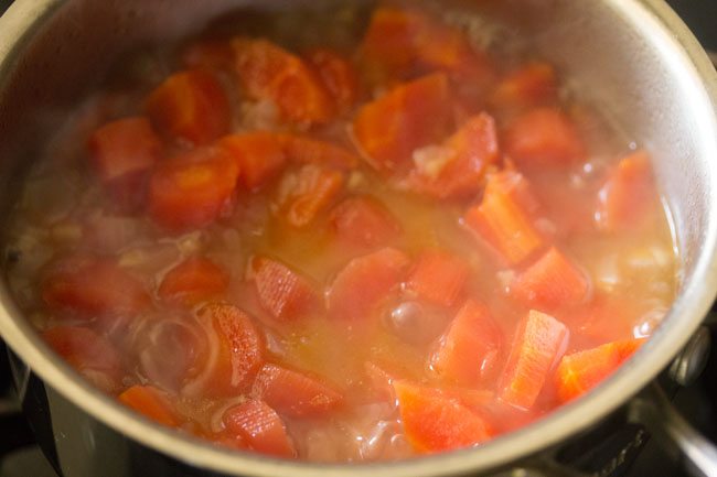 setting carrot ginger soup aside to cool. 