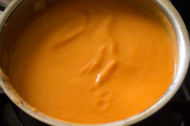 carrot ginger soup is simmering. 