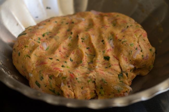 kneaded carrot paratha dough