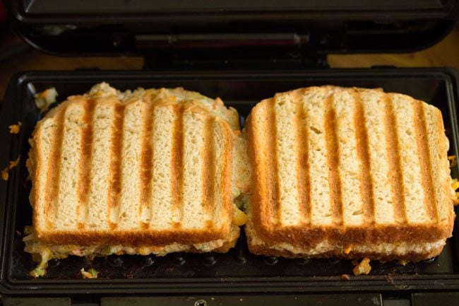sandwiches grilled till crisp and golden. 