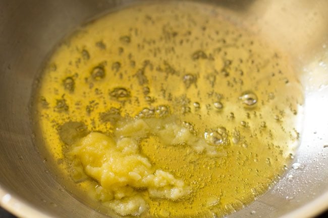 heat ghee in a pan