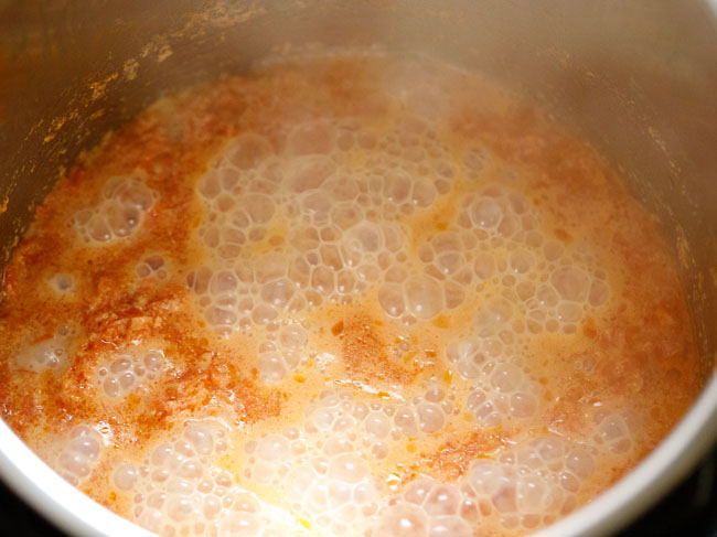 simmer the halwa mixture