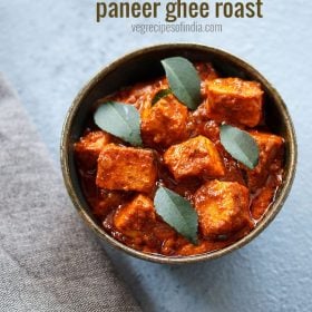 paneer ghee roast served in a bowl