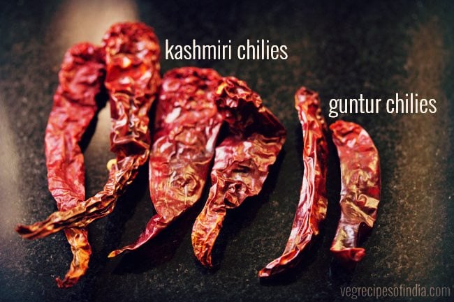 red chilies for paneer ghee roast