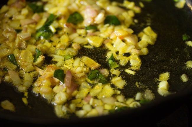 sauteing onions