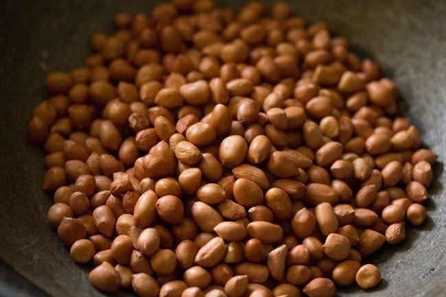 peanuts in a pan