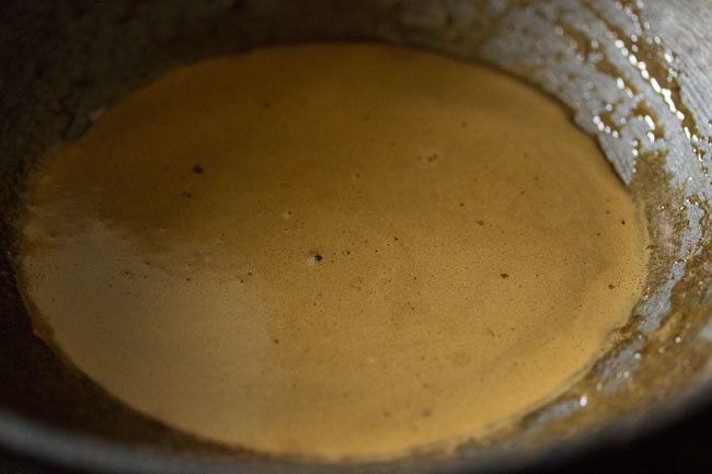 stirred jaggery syrup