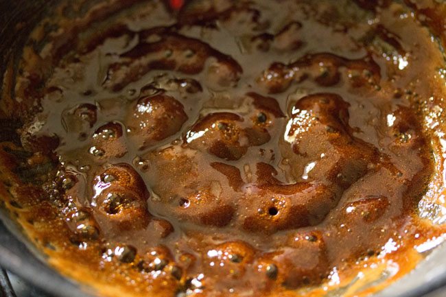 jaggery syrup cooking