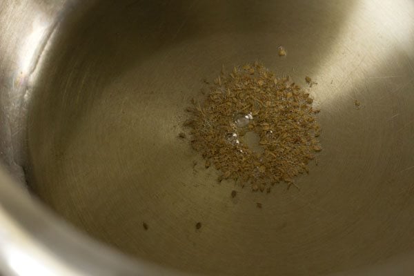 carom seeds in a pressure cooker