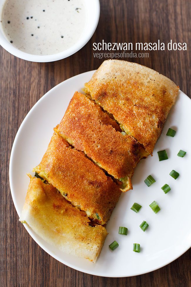 schezwan masala dosa recipe