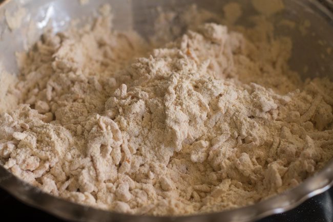 flours mixed with spiced radish mixture
