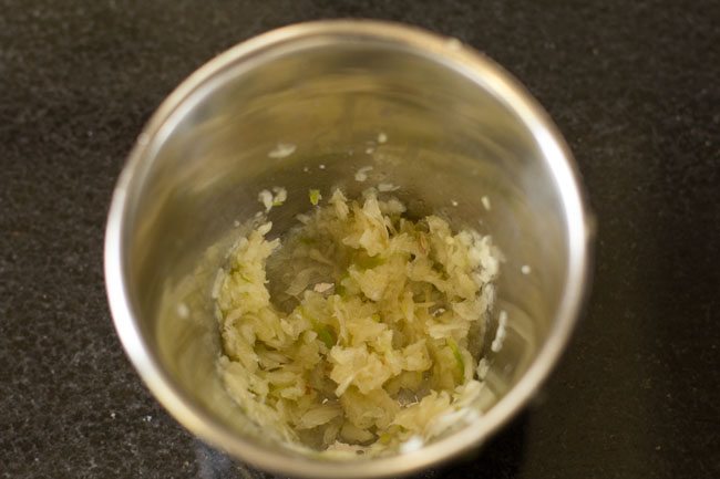 garlic cloves crushed to a semi fine paste. 